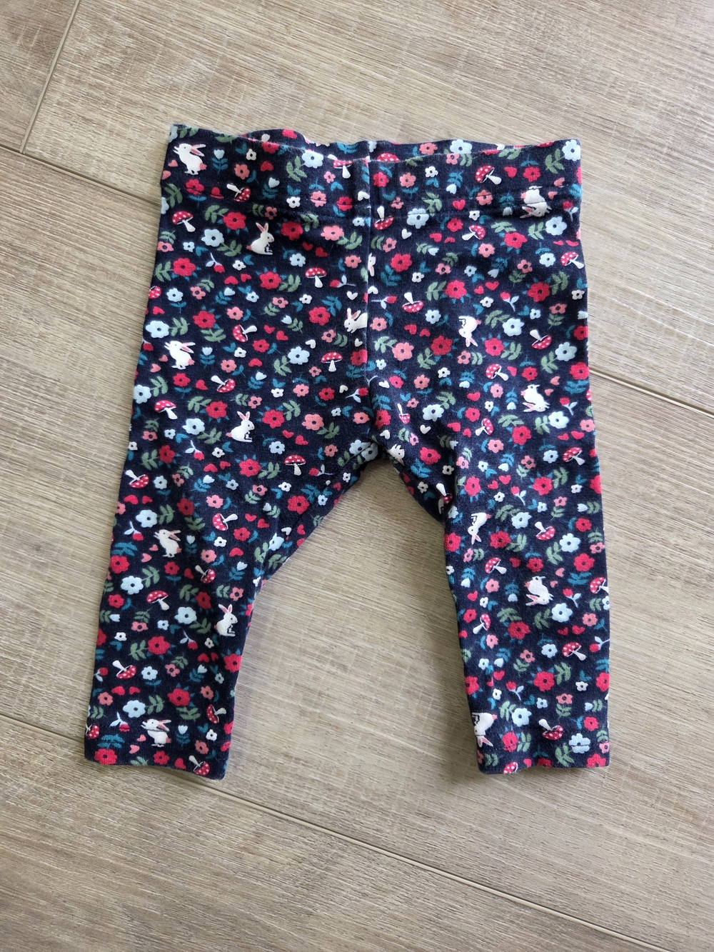 George Navy Floral & Bunny Print Leggings